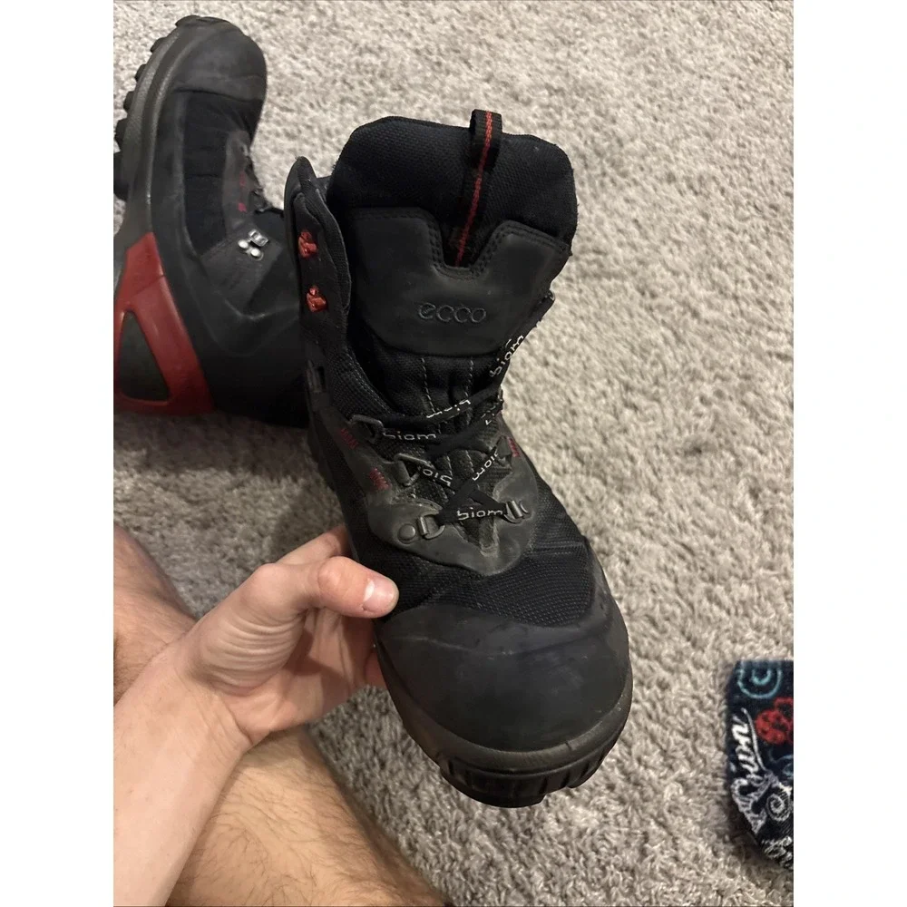 Ecco Mens Biom Hike 1.2 Gore-Tex Hiking Trail Mid Boots Black Titanium Size 42